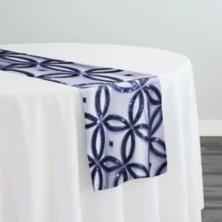 Delano Sequins Table Runner in Navy