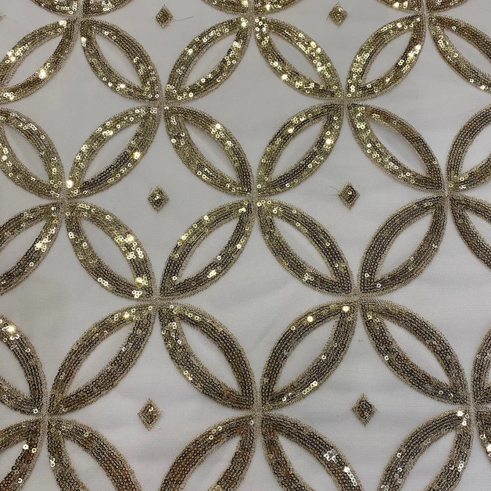 Delano Sequins Table Runner in Champagne