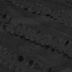 Diagonal Taffeta Table Linen in Black