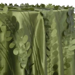 Diagonal Taffeta Table Linen in Olive