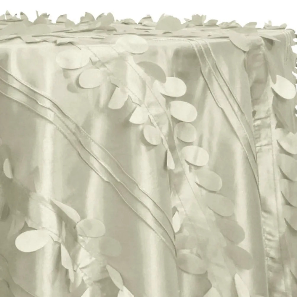 Diagonal Taffeta Table Linen in Ivory