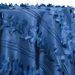 Diagonal Taffeta Table Linen in Navy