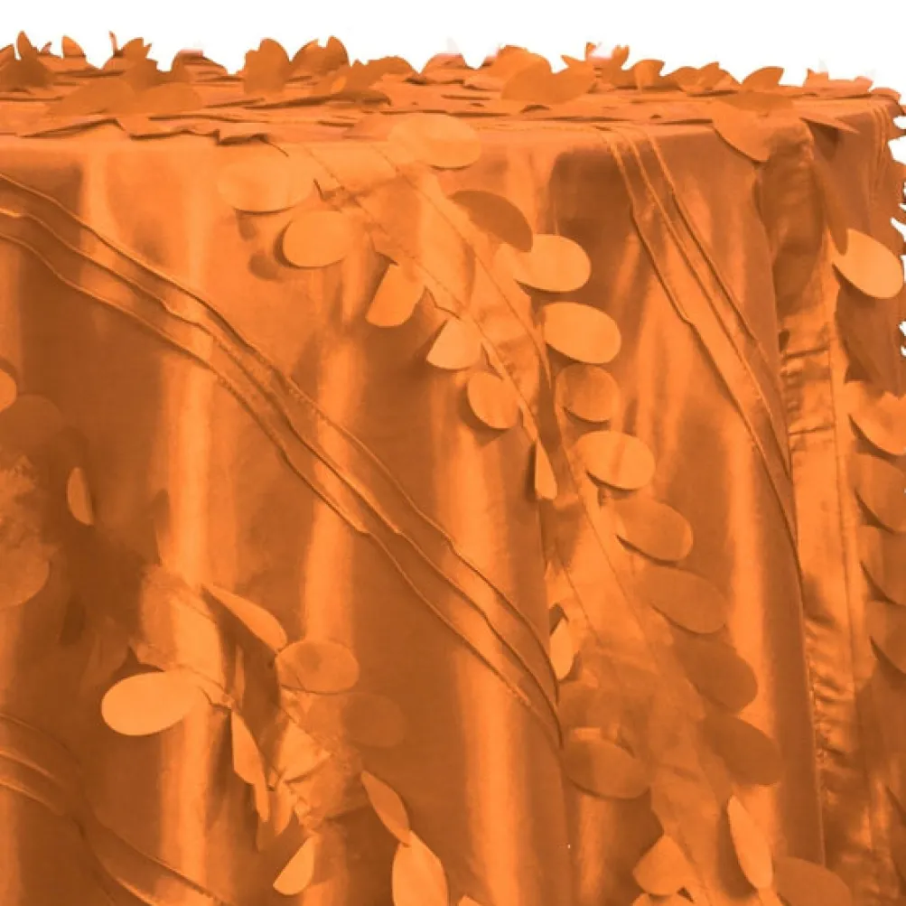 Diagonal Taffeta Table Linen in Orange