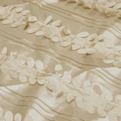 Diagonal Taffeta Table Linen in Taupe Gold