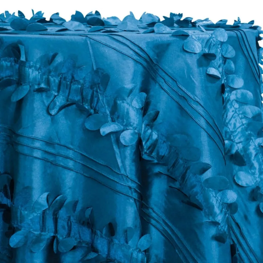 Diagonal Taffeta Table Linen in Teal