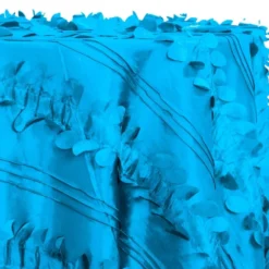 Diagonal Taffeta Table Linen in Turquoise