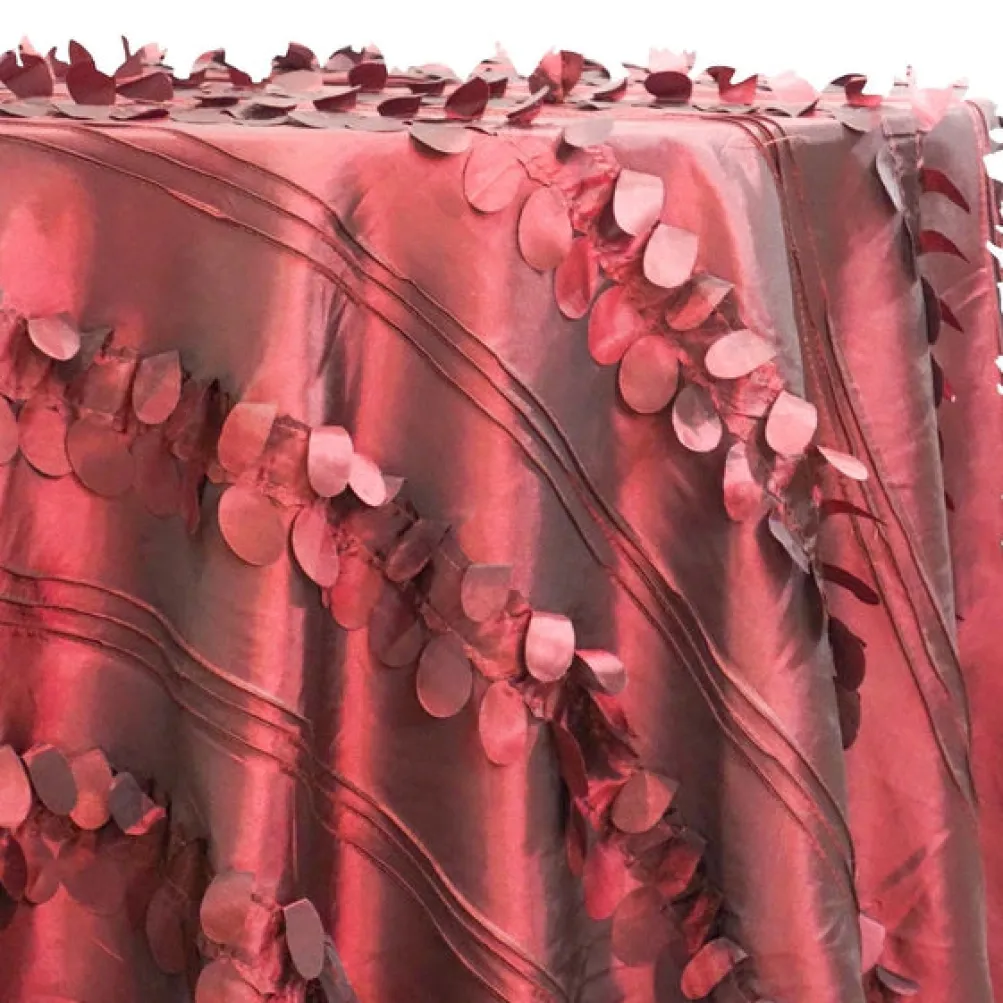 Diagonal Taffeta Table Linen in Wine