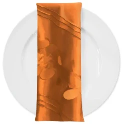 Diagonal Taffeta Table Napkin in Orange