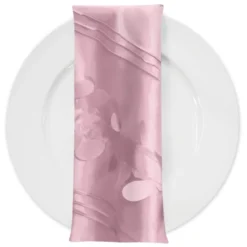 Diagonal Taffeta Table Napkin in Pink Petal