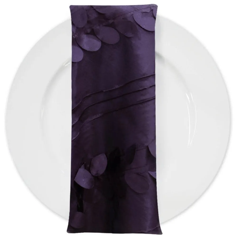 Diagonal Taffeta Table Napkin in Raisin