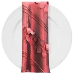 Diagonal Taffeta Table Napkin in Wine