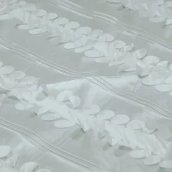 Diagonal Taffeta Table Runner in White