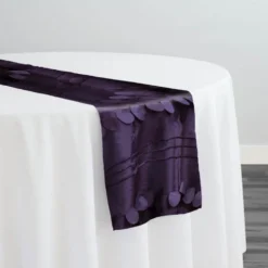 Diagonal Taffeta Table Runner in Raisin