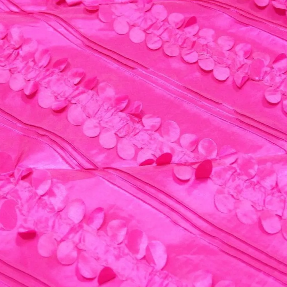 Diagonal Taffeta Table Runner in Fuchsia