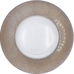 Dotted - Glass Charger Plate in Rose Gold (Item # 0027)