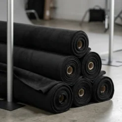 Duvetyne (Fire Retardant) Drape Panel in Black