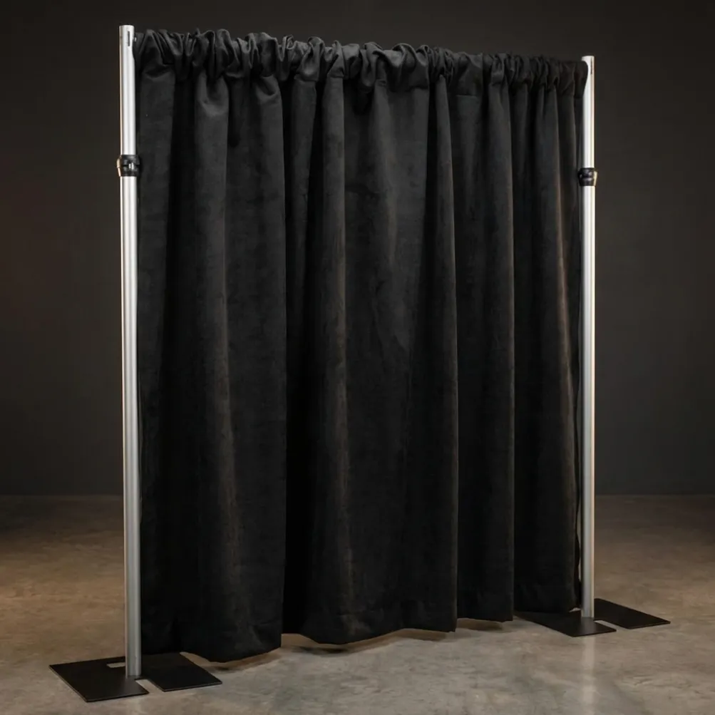 Duvetyne (Fire Retardant) Drape Panel in Black