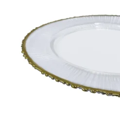 Eclipse - Glass Charger Plate in Gold (Item # 0309-R)