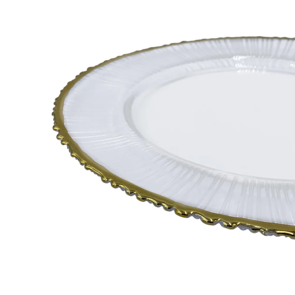 Eclipse - Glass Charger Plate in Gold (Item # 0309-R)