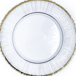 Eclipse - Glass Charger Plate in Gold (Item # 0309-R)