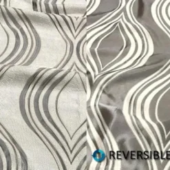 Eclipse Jacquard (Reversible) Table Linen in Silver