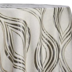 Eclipse Jacquard (Reversible) Table Linen in Silver