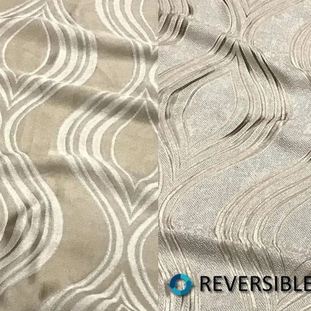Eclipse Jacquard (Reversible) Table Linen in Taupe