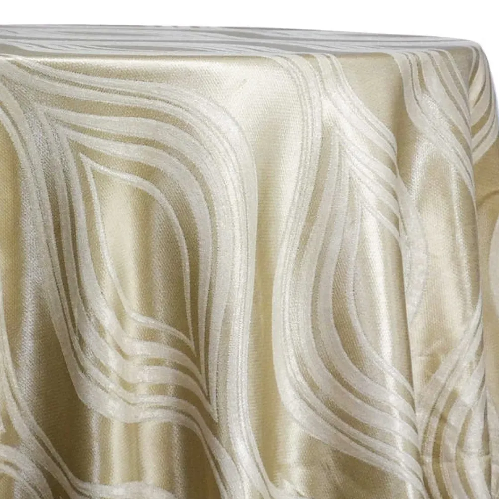 Eclipse Jacquard (Reversible) Table Linen in Taupe