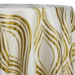 Eclipse Jacquard (Reversible) Table Linen in Gold