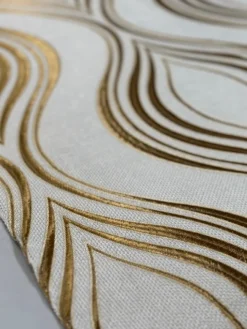 Eclipse Jacquard (Reversible) Table Linen in Gold