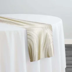 Eclipse Jacquard (Reversible) Table Runner in Taupe
