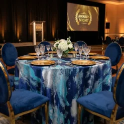 Element Jacquard Table Linen in Turquoise