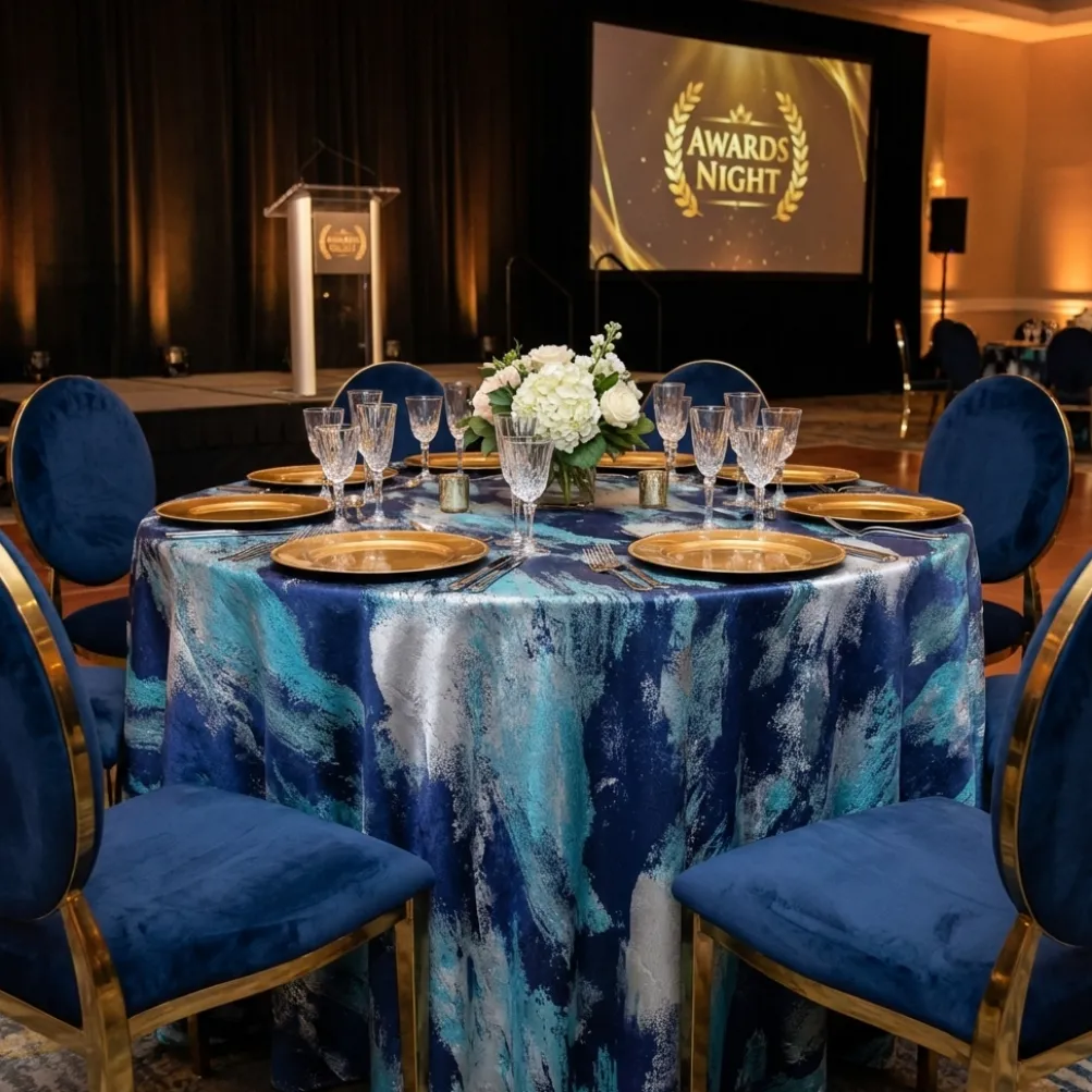 Element Jacquard Table Linen in Turquoise