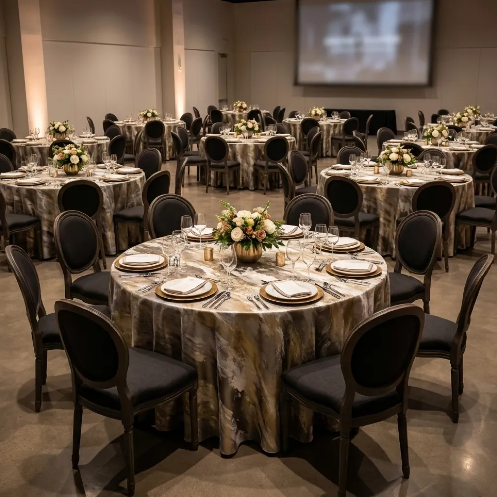Element Jacquard Table Linen in Gold