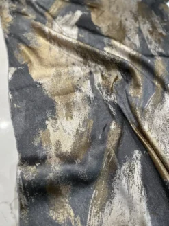Element Jacquard Table Linen in Grey and Gold
