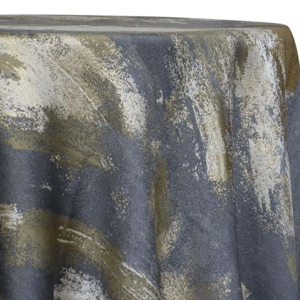 Element Jacquard Table Linen in Grey and Gold