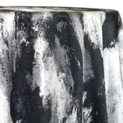 Element Jacquard Table Linen in Black and Silver