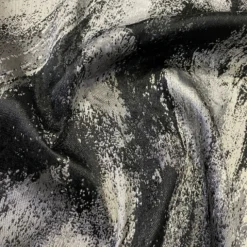 Element Jacquard Table Linen in Black and Silver
