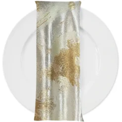 Element Jacquard Table Napkin in Gold and Off-White