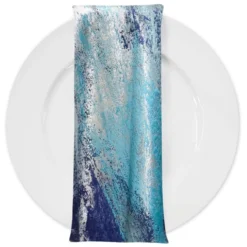 Element Jacquard Table Napkin in Turquoise