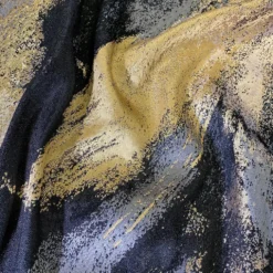 Element Jacquard Table Runner in Black and Gold
