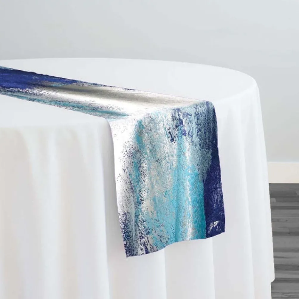 Element Jacquard Table Runner in Turquoise
