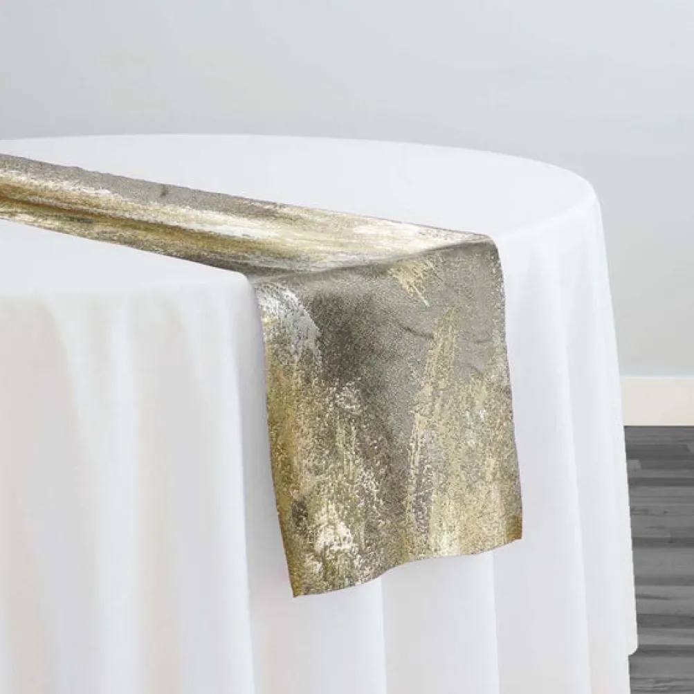 Element Jacquard Table Runner in Gold