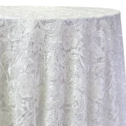English Lace Table Linen in White