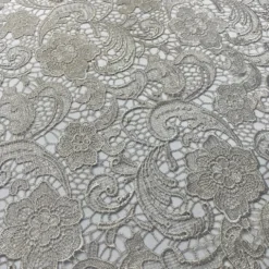 English Lace Table Runner in Silver