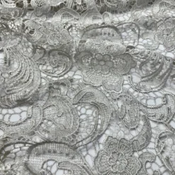 English Lace Table Runner in Silver