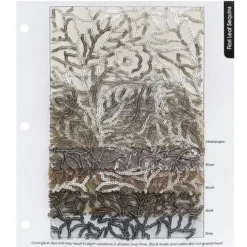 Fiori Leaf Sequins Table Runner in Champagne