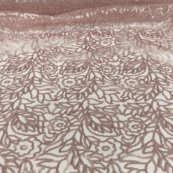 Fiori Leaf Sequins (w/ Poly Lining) Table Napkin in Blush