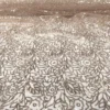 Fiori Leaf Sequins (w/ Poly Lining) Table Napkin in Champagne