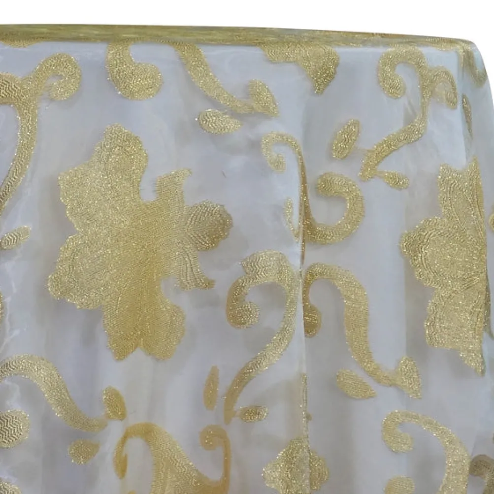 Fleur De Lis Table Linen in Gold